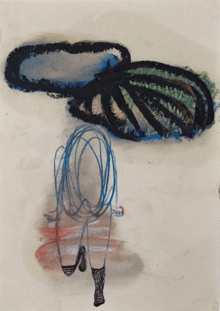 Yi Youjin Strumpfe 2017 Oil Pastel And Coloured Pencil On Paper 25 5 X 18 Cm