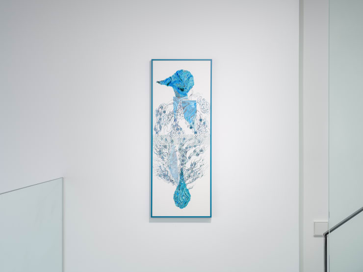 Aquavian 2025 Mixed Media On Paper 32 X 83 Cm