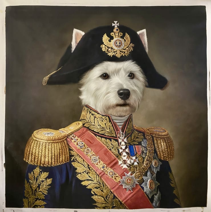 Fredartsy, The Westie Canine Czar: A Noble Portrait, 2025
