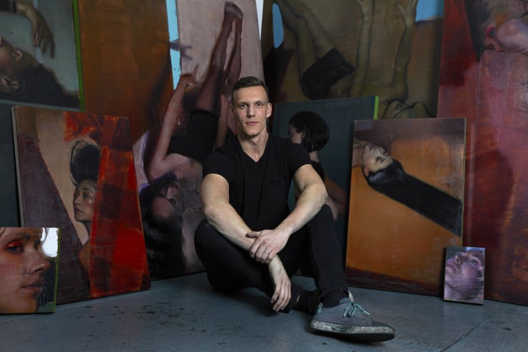 J Louis in the studio.