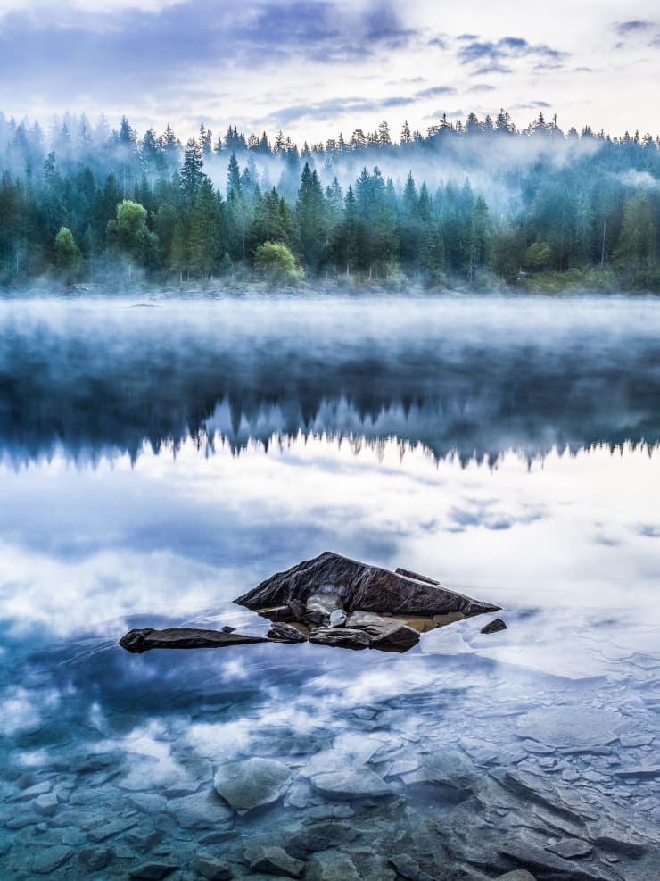 foto caumasee flims, mystische morgenstimmung