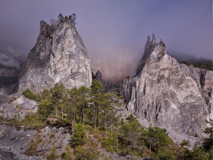 rheinschlucht, ruinas, aulta, rhein, graubuenden