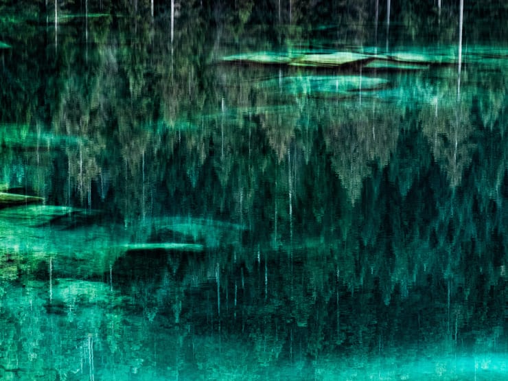 Caumasee, wald reflektionen ,Flims