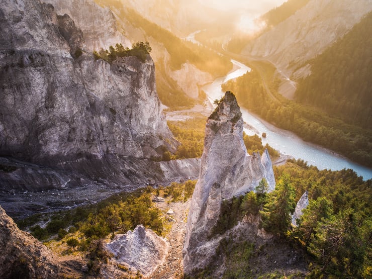 rheinschlucht, rhein, ruinaulta, flims, laax