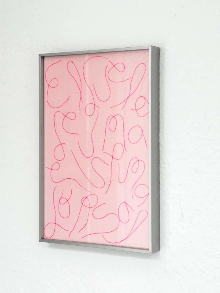 Manuela de Laborde Un tÍtulo, 2022 Thread and dyed fabric 38.5 x 26 x 3.5 cm (15.1 x 10.2 x 1.3 in)