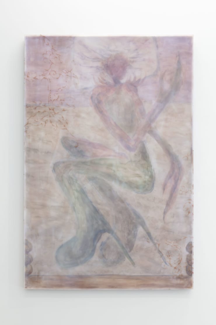 ASMA Night scene stealer, 2021 Platinum silicone, MDF, aluminum 180 x 120 x 7 cm (70.87 x 47.24 x 2.76 in)