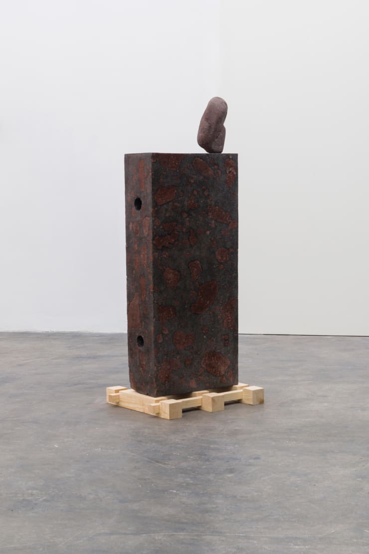 Tezontle Risco, 2017 Pigmented concrete, found stone 91 x 40 x 18 cm (35.83 x 15.75 x 7.09 in)