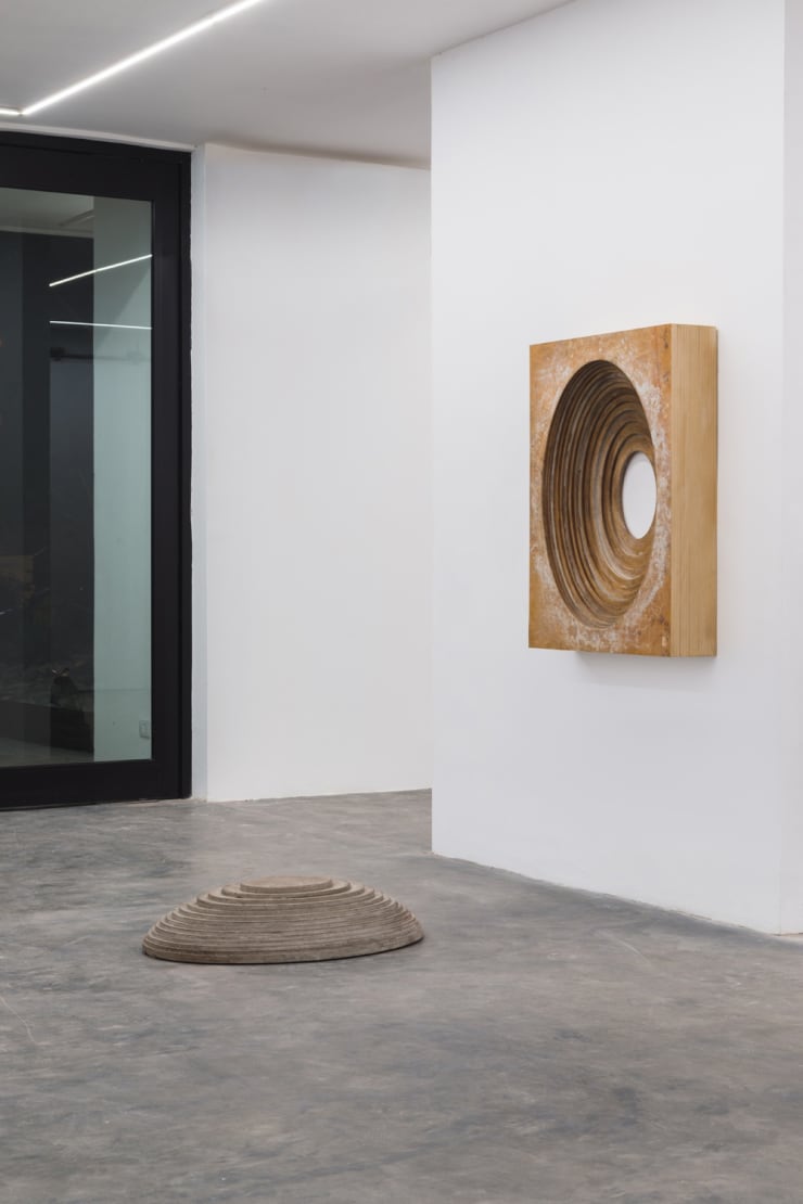 Tezontle The Last Cast, 2017 MDF, wood, car filler, concrete 84 x 60 x 20 cm (33.07 x 23.62 x 7.87 in)