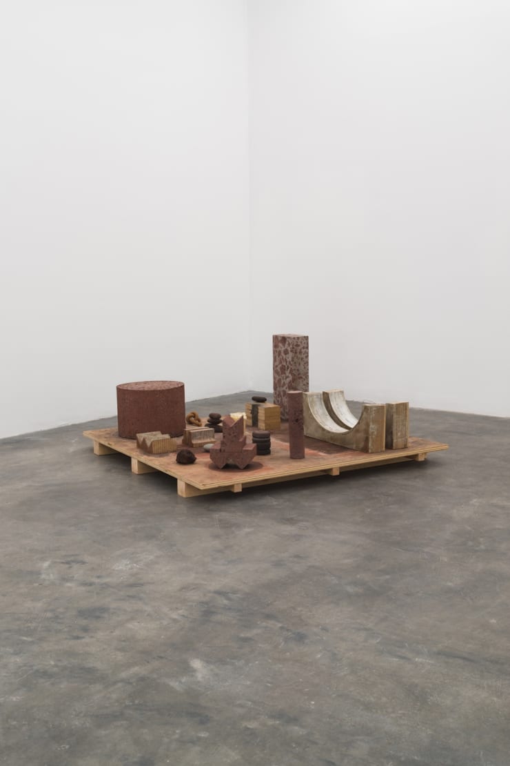 Tezontle Mesa de Trabajo, 2017 Various objects 180 x 180 x 15 cm (70.87 x 70.87 x 5.91 in)