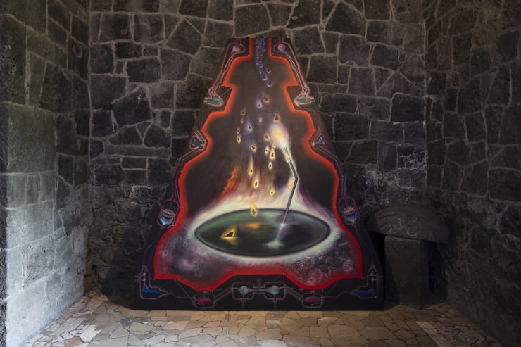 Carolina Fusilier Paisajes I, 2025 Oil on canvas 240 x 216 cm x 3.3 cm (94.4 x 85 x 1.1 in)