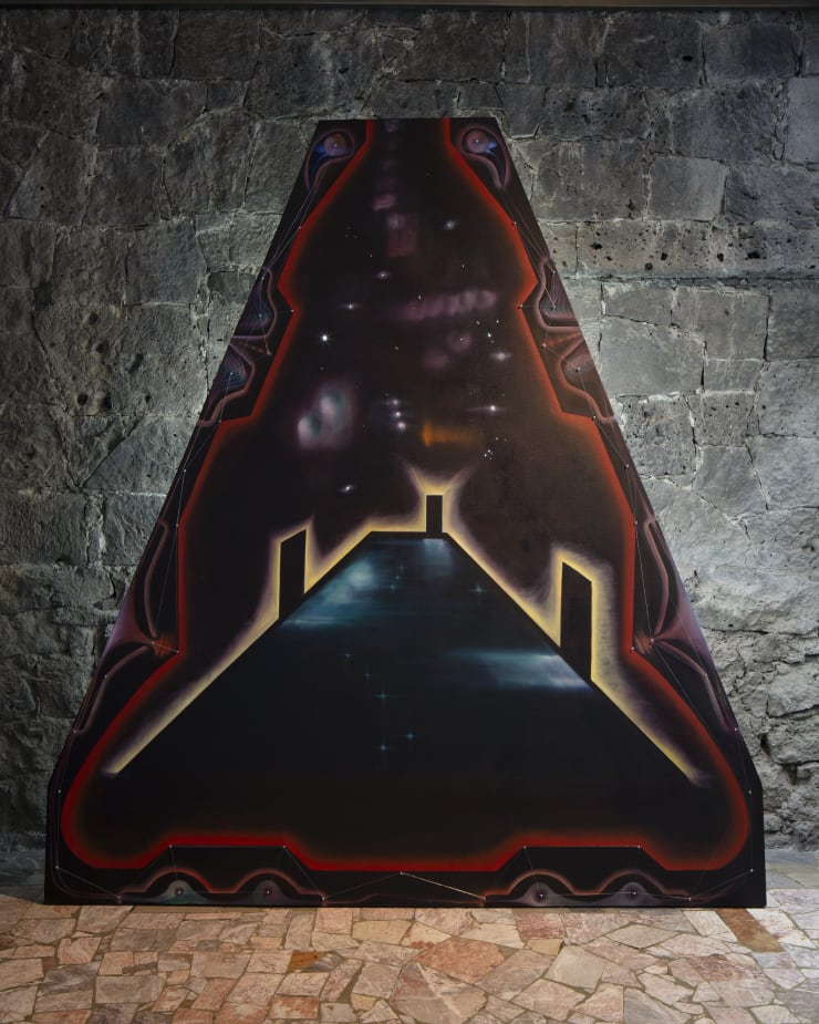 Carolina Fusilier Paisajes II, 2025 Oil on canvas 240 x 216 cm x 3.3 cm (94.4 x 85 x 1.1 in)