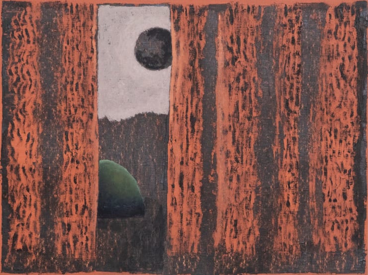 Christian Wedel Figura Escondida, 2024 Oil on canvas 34 x 45 x 3 cm (18.4 x 17.7 x 1.2 in)