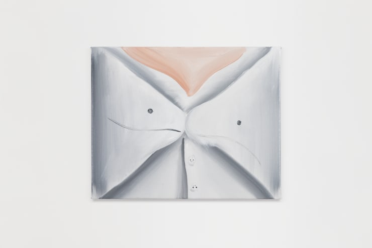 Jose Bonell Double Face, 2025 Oil and spray paint on linen 33 x 41 x 3 cm (13 x 18.1 x 1.2 in)