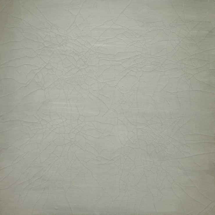 Staður II, 2013 lím og kalkþörungaduft á striga A Place II, 2013 glue and calcareous algae powder on canvas 80 x 80 cm HAÁ0050