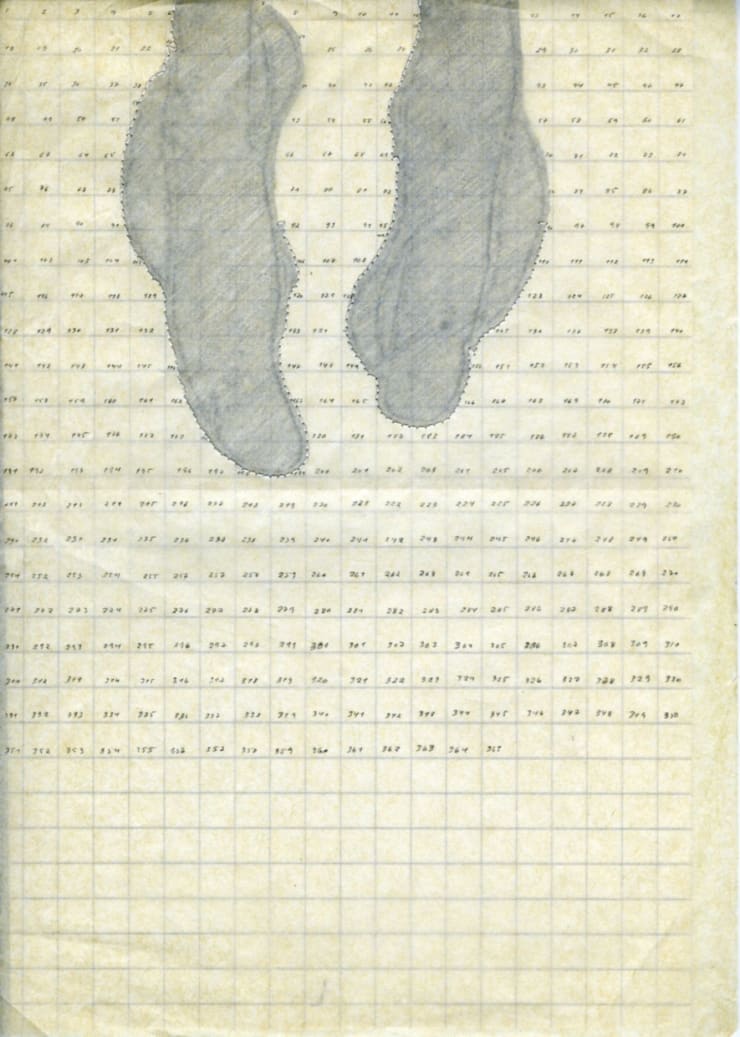 365 Possibilities, 2013 pappír, saumspor, blýantur 365 Possibilities, 2013 paper, seam stitches, pencil 29,7 x 21 cm GRI0038