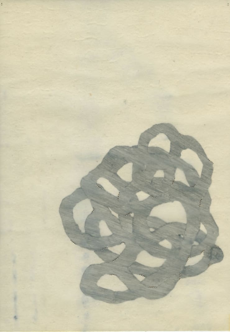 Snert ull, 2013 Paper, seam stitches, calcpaper, pencil Touched wool, 2013 29,7 x 21 cm GRI0032