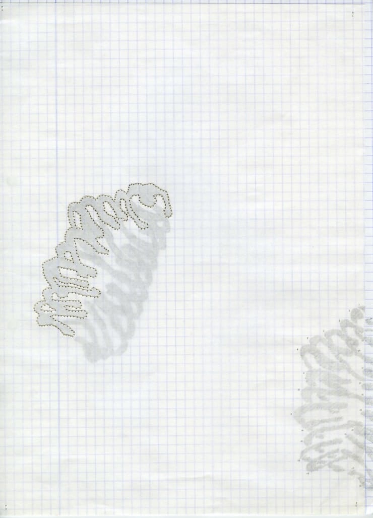 Untitled (Relations), 2013 Paper, seam stitches, pencil Untitled (Relations), 2013 29,7 x 21 cm GRI0044