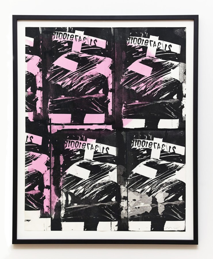 Samvinna I, 1981 silkiþrykk og akríl á pappír Samvinna I, 1981 silkscreen print and acrylic on paper 71,5 x 56,5 cm MAK0016