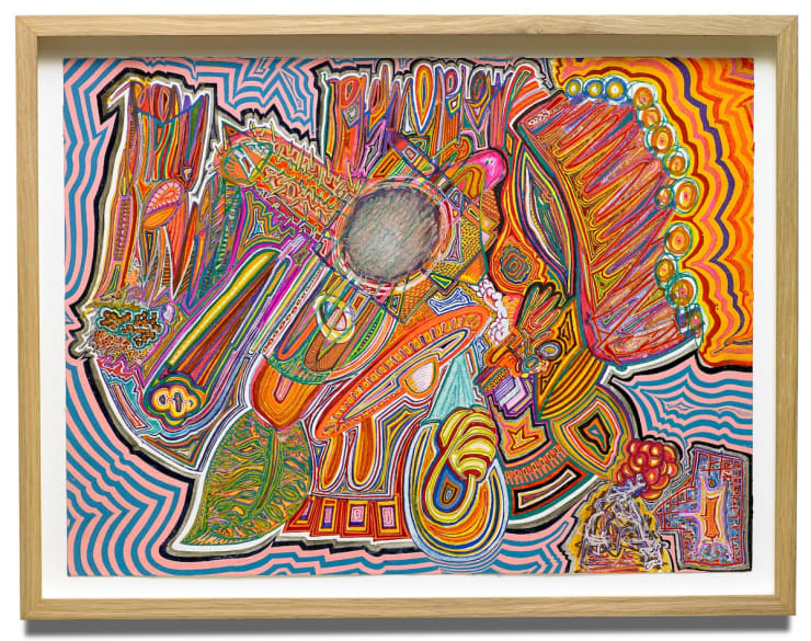 Bebe (is down), 2015 Blönduð tækni á prent á pappír / Mixed media on print on paper 29,5 x 22,5 x 2 cm