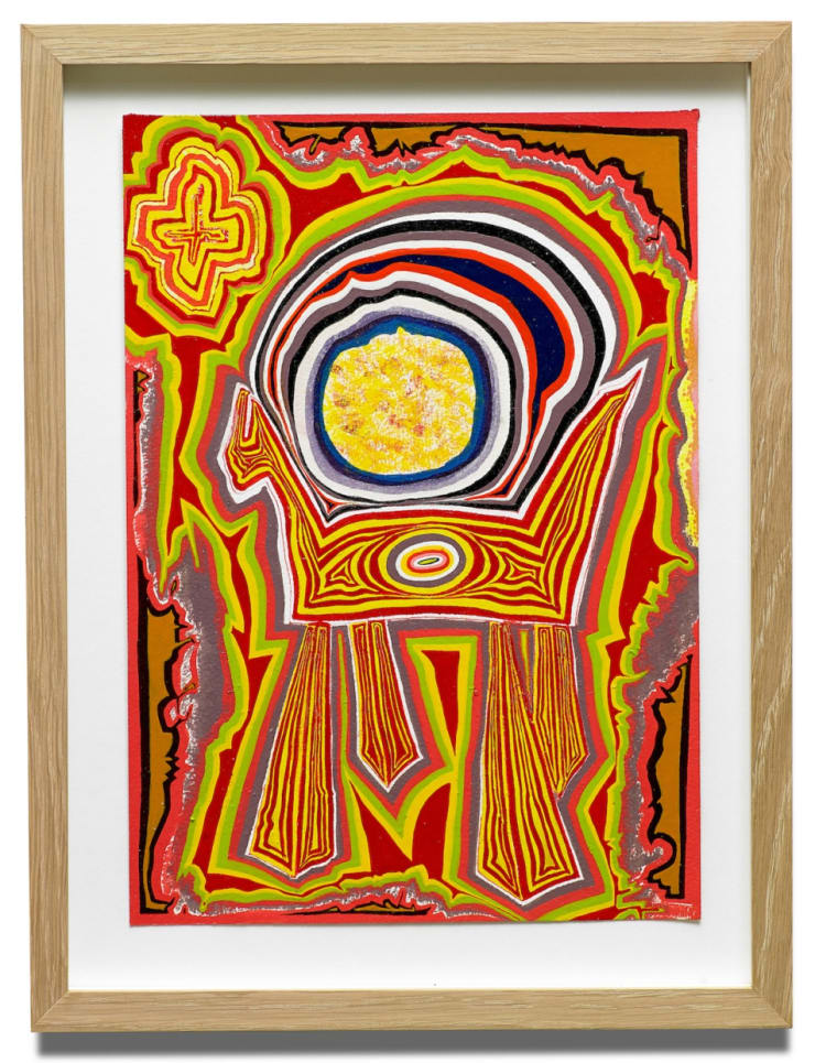 Howlin ójá, 2015 Blönduð tækni á prent á pappír / Mixed media on print on paper 29,6 x 22,5 x 2 cm