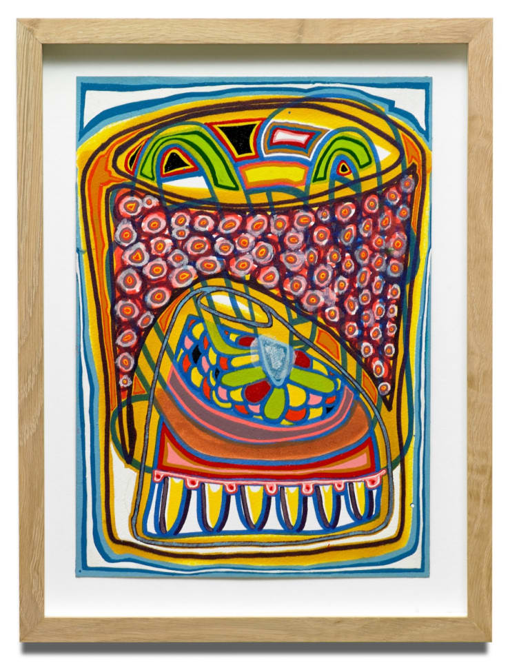 Madame Bucket, 2015 Blönduð tækni á prent á pappír / Mixed media on print on paper 29,5 x 22,5 x 2 cm