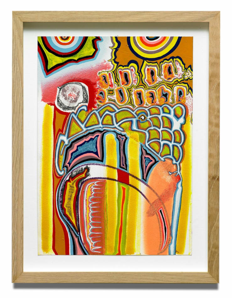 Maski, 2015 Blönduð tækni á prent á pappír / Mixed media on print on paper 29,5 x 22,5 x 2 cm