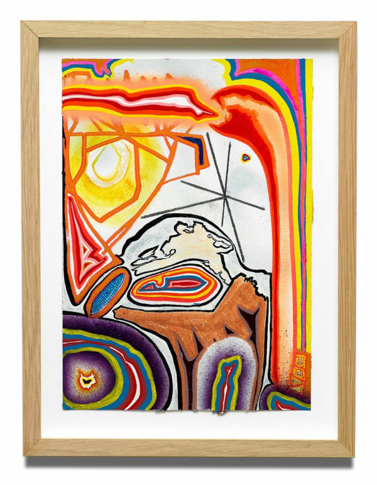 Spegill (original), 2015 Blönduð tækni á prent á pappír / Mixed media on print on paper 29,5 x 22,5 x 2 cm