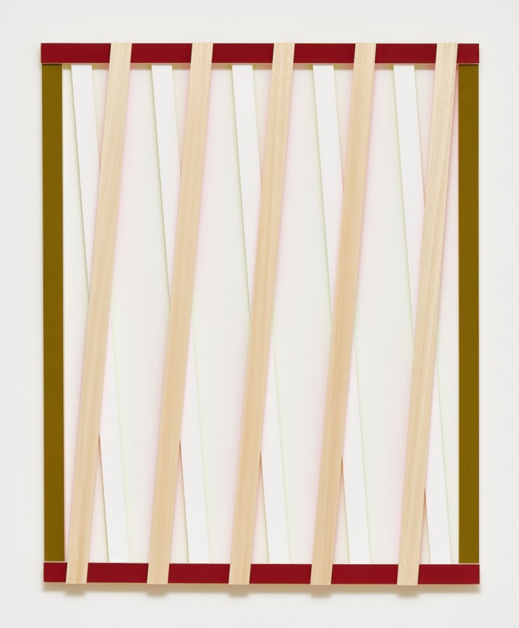 Diagonal N°4, 2017 akrýl- og flúormálning á við / acrylic and fluorescent paint on wood 105 x 80 x 4,5 cm