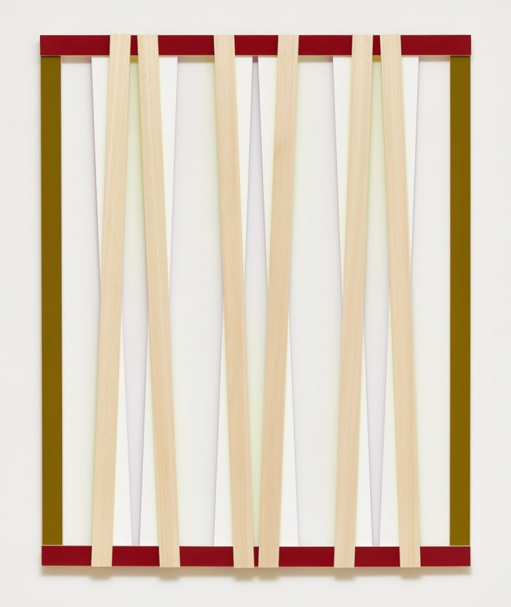 Diagonal N°5, 2017 akrýl- og flúormálning á við / acrylic and fluorescent paint on wood 105 x 80 x 4,5 cm