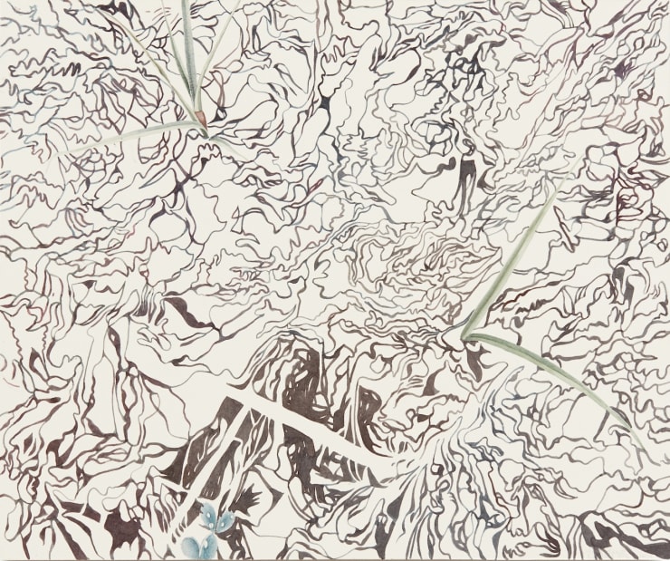 Mýrarskuggar vatnslitur 4, 2015. vatnslitur á pappír / watercolour on paper on mdf. 50 x 60 cm