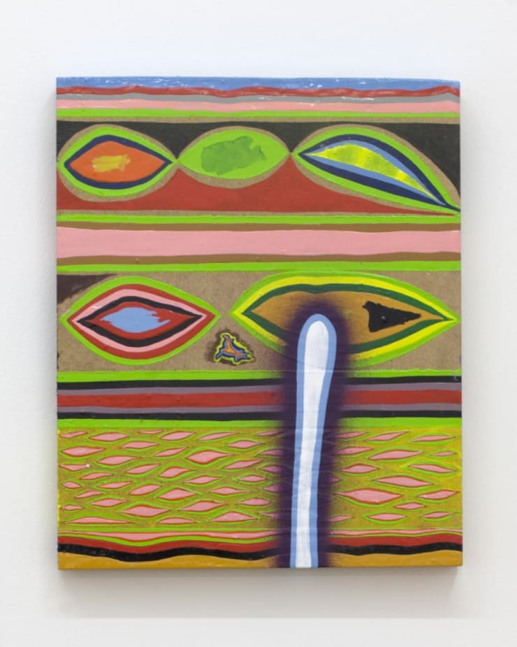 Pot, 2015 Blönduð tækni á fundinn við / Mixed media on found wood 24 x 20 cm (9 7/16 x 7 13/16 in.)