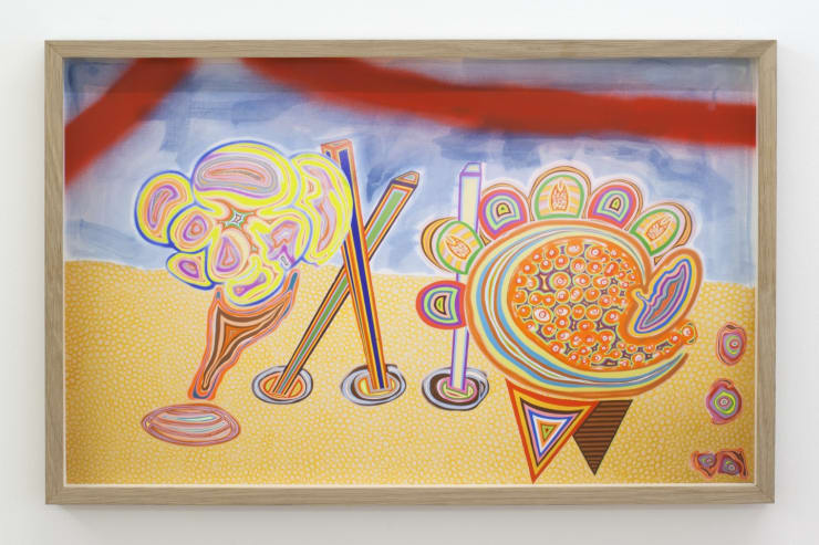 Síðumúli 4.hæð, 2015 Blönduð tækni á prent á pappír / Mixed media on print on paper 40 x 63 cm (15 11/16 x 24 3/4 in.) DÖH0019