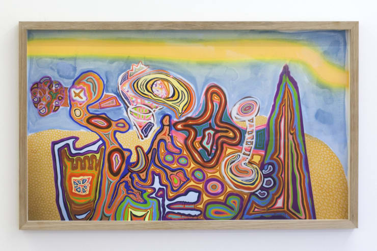 Síðumúli 3.hæð, 2015 Blönduð tækni á pappír / Mixed media on paper 38,5 x 63 cm (15 1/8 x 24 3/4 in.) DÖH0018