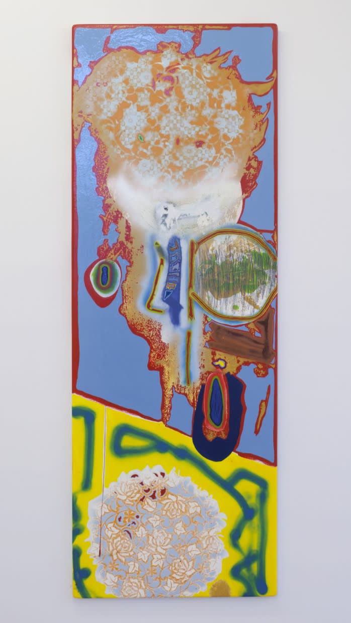 Óli B ?, 2015 Blönduð tækni á fundinn við / Mixed media on found wood 152 x 53,5 cm (59 13/16 x 21 1/16 in.) DÖH0013