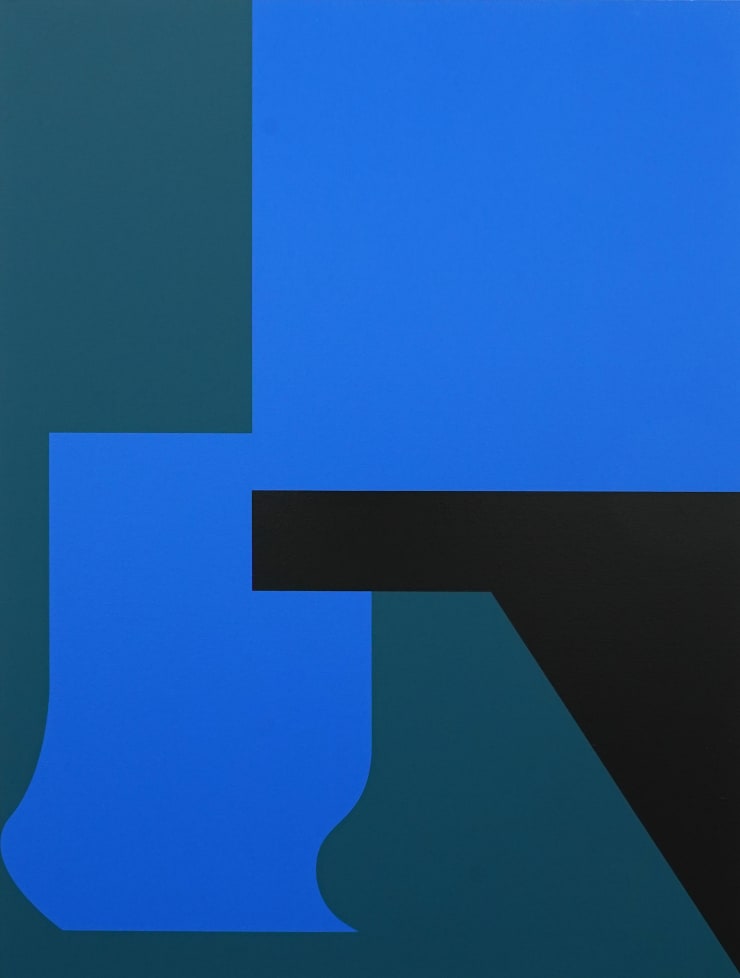 blue painting on canvas