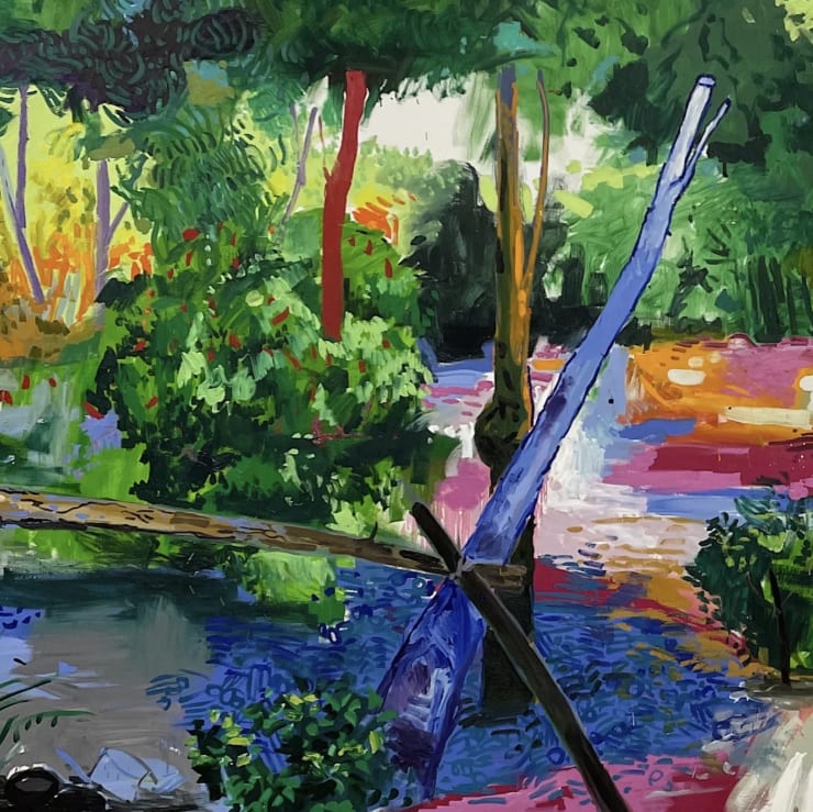 Hogar (2021) es una obra inédita de Abraham Lacalle. El artista la ha concebido en exclusiva para la primera exposición de Veta.