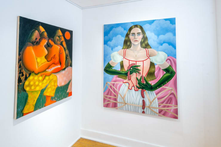 Oriele Steiner, So you don't confuse them with mountains, 2021 Jeanine Brito, Casing for the modern girl, 2022 Installation view