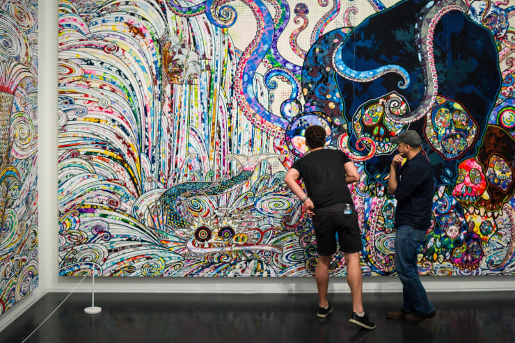Two visitors to the Museum of Contemporary Art take a closer look at a work by Takashi Murakami, July 15, 2017 "A Closer Look" by Phil Roeder is licensed under CC BY 2.0.Save Changes