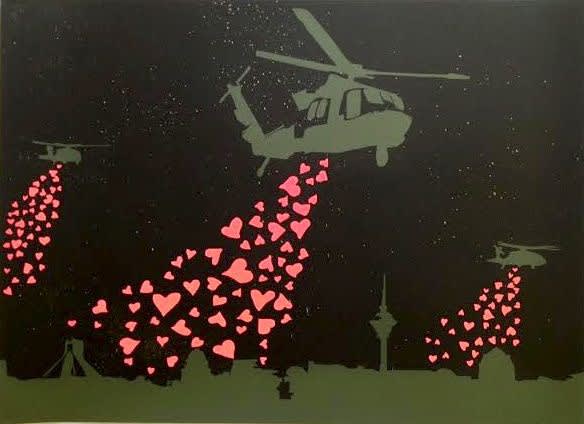 Gilf! To Tehran with Love 2014 4-color silkscreen 22.5h X 28.5w in Edition of 50