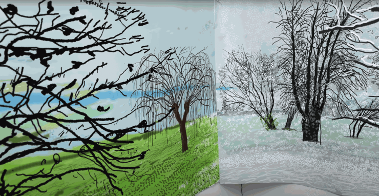 David Hockney A Year In Normandie, 2022 Salts Mill, Saltaire, West Yorkshire
