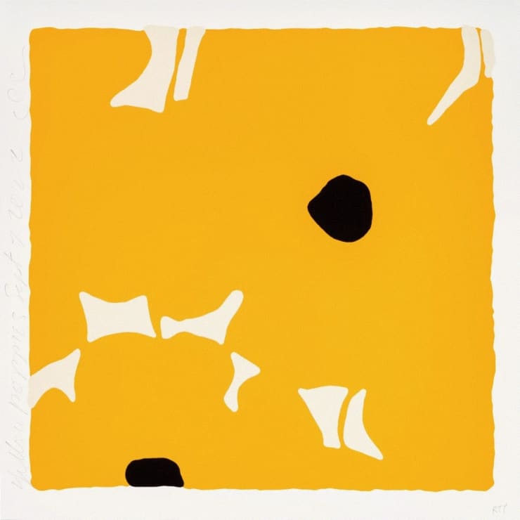 Donald Sultan Yellow Poppies. Sept. 7th, 2022, 2022 Available at VFA