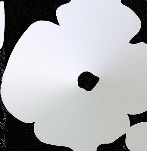 Donald Sultan, Silver Flowers – 2011, 12 Color Screenprint w/Diamond Dust on Saunders Waterford, 38 X 38 in., Edition of 75