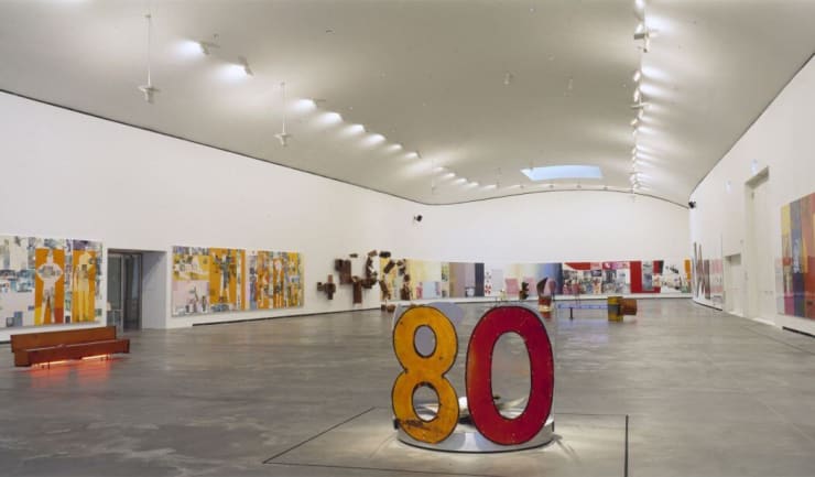 Robert Rauschenberg The 1/4 Mile or 2 Furlong Piece (1981-1998] is made up of 190 parts, which Rauschenberg completed of the course of seventeen years.