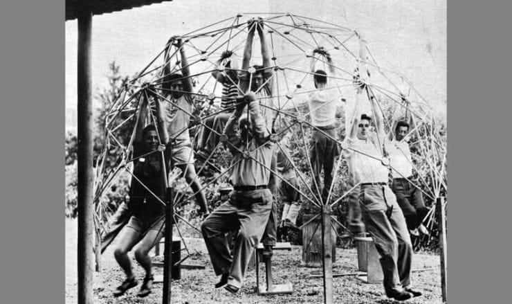 Fuller created his first successful Geodesic Dome at Black Mountain College