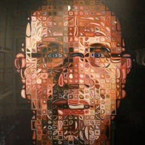 Chuck Close Self Portrait, 2011 Silkscreen 66-1/2 X 55 in., Edition of 80