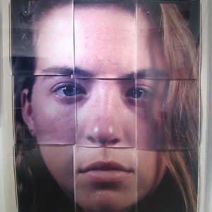 Chuck Close Georgia 9-Part, 1990 Polaroid Polacolor II prints laid on paper in 9 pcs. 85-1/2 X 46-1/4 in., Unique