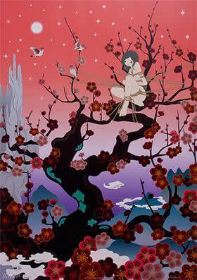 Chiho Aoshima Japanese Apricot 2, 2005 Lithograph 31 X 22 inches Edition of 300 For sale at VFA
