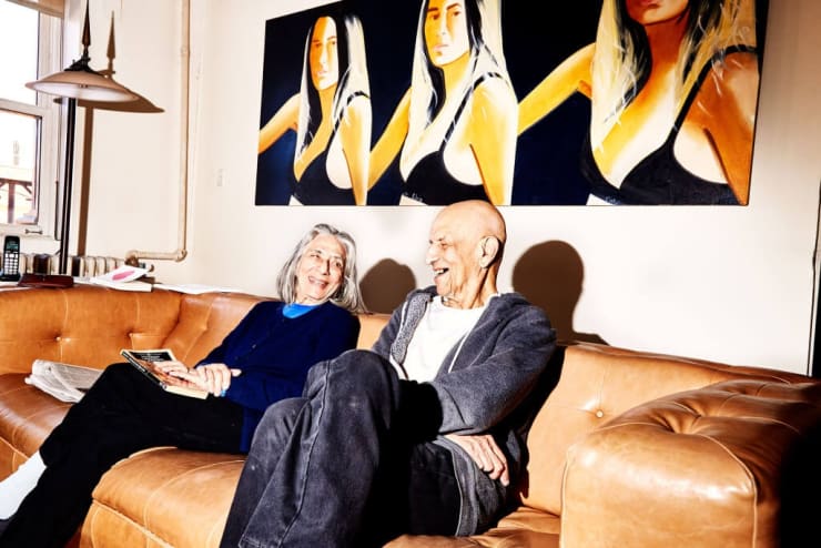 Alex Katz at home in New York, with Ada, his wife and muse, 2018