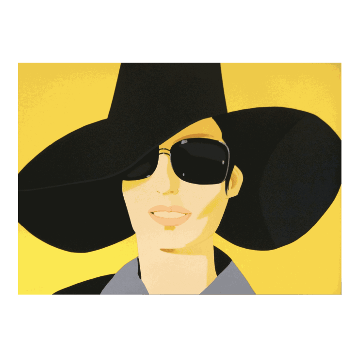 Alex Katz Black Hat IV, 2012 68 Color Screenprint 28.75 x 72 in. Edition of 50