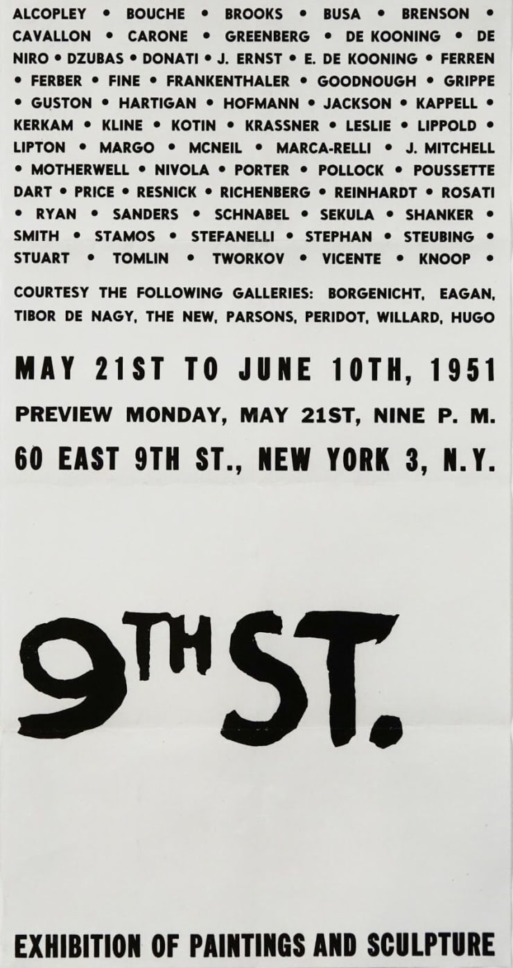 Franz Kline 9th Street Exhibit Poster, 1951